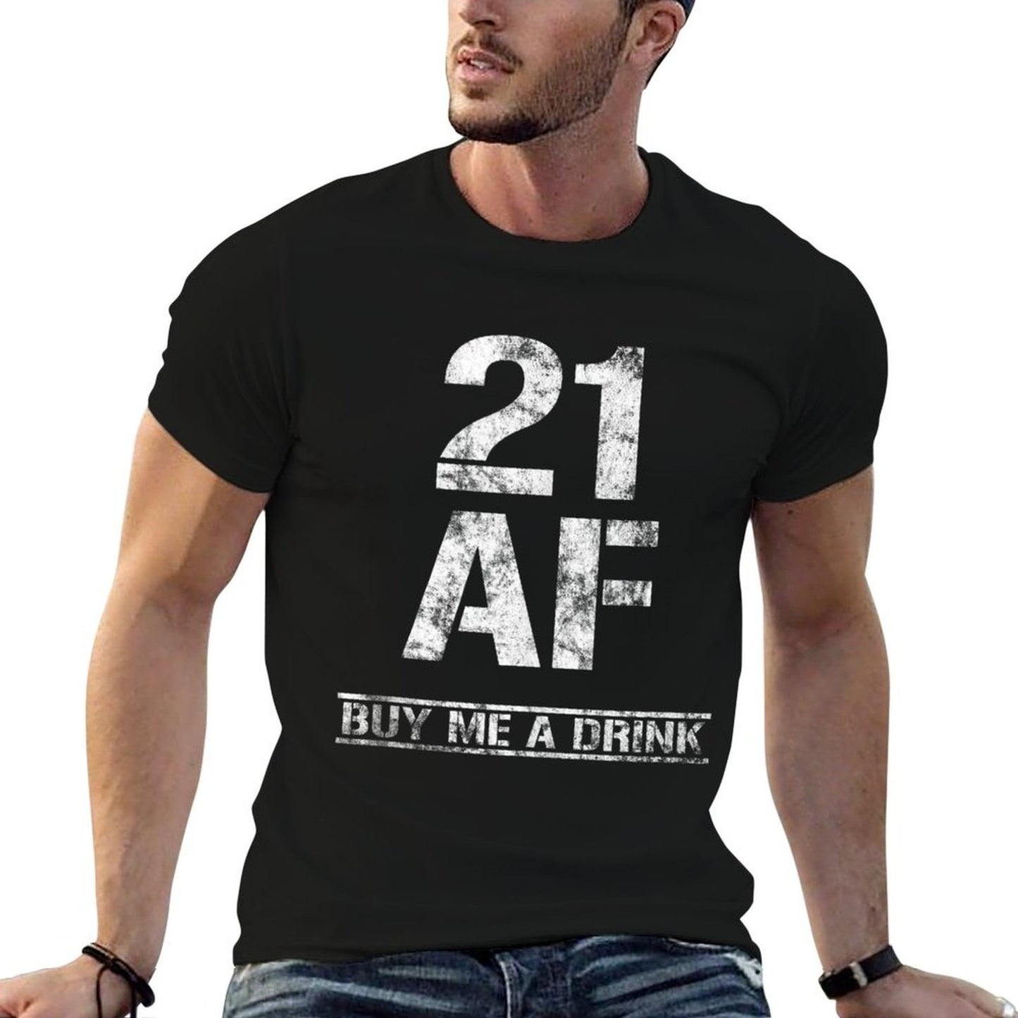 21 AF Buy Me A Drink Outfit Funny 21st Birthday Party Gift Relaxed-fit T-Shirt