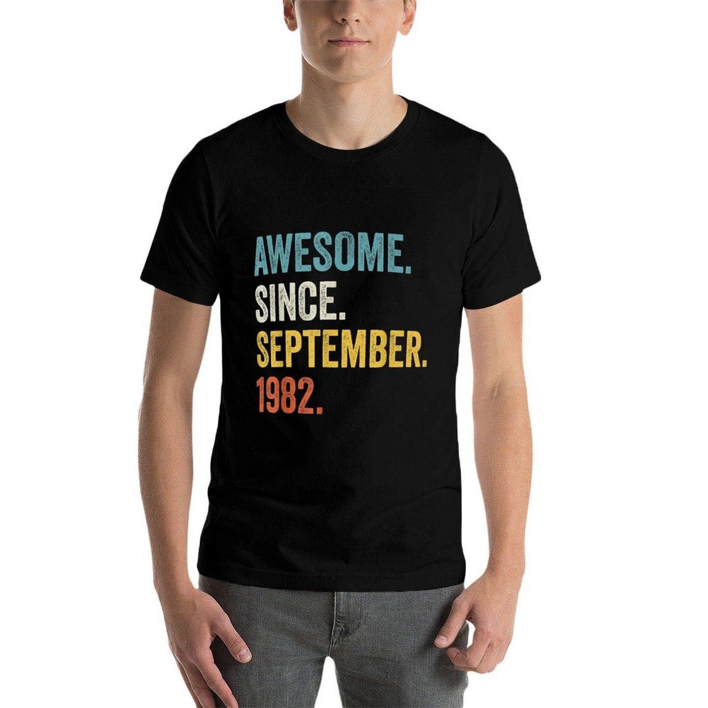 40 Years Old Awesome Since September 1982 40th Birthday Breathable T-Shirt