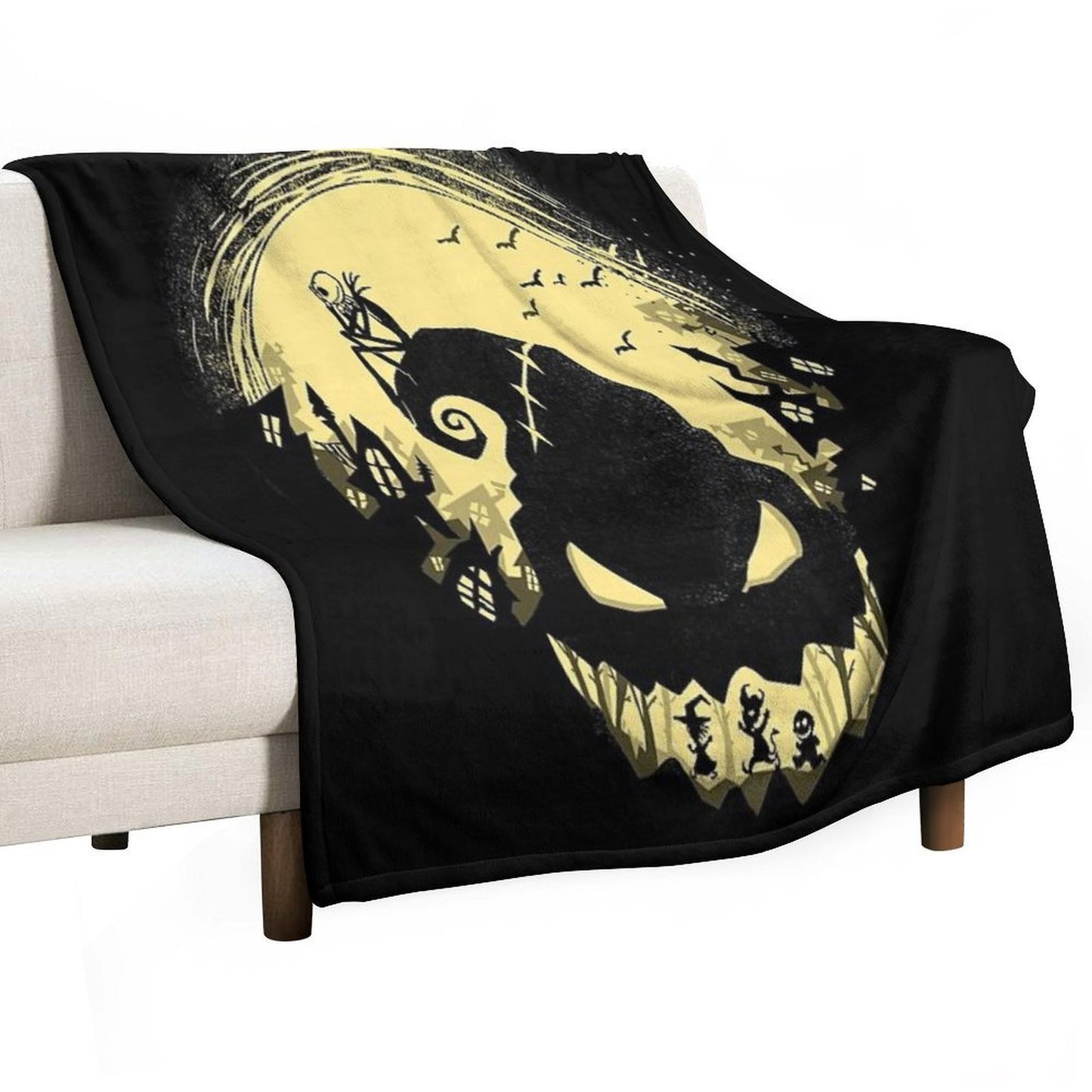 Jack's Nightmare Velvety-soft Throw Blanket