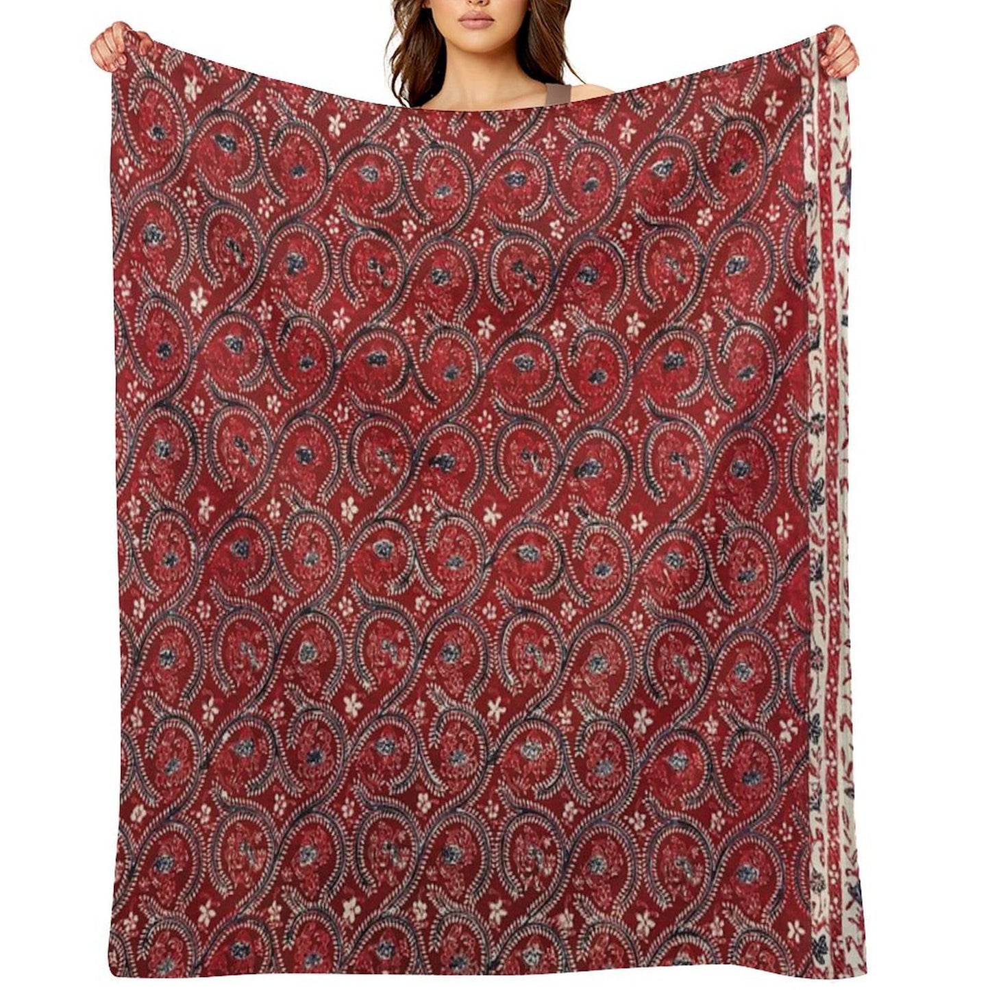 Water Creature Traditional Indonesian Batik Pattern Shrink-resistant Throw Blanket