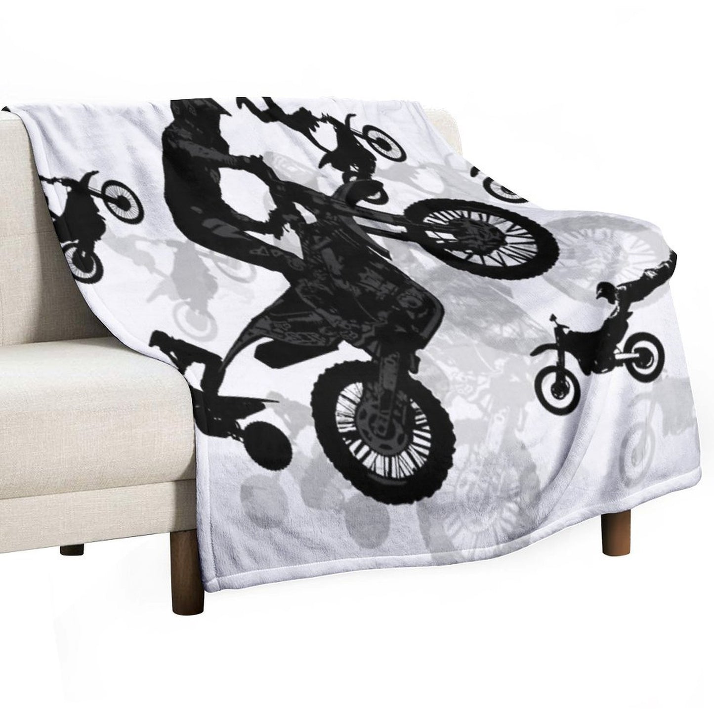 Extreme Stuntmen - Motocross Riders Premium Throw Blanket