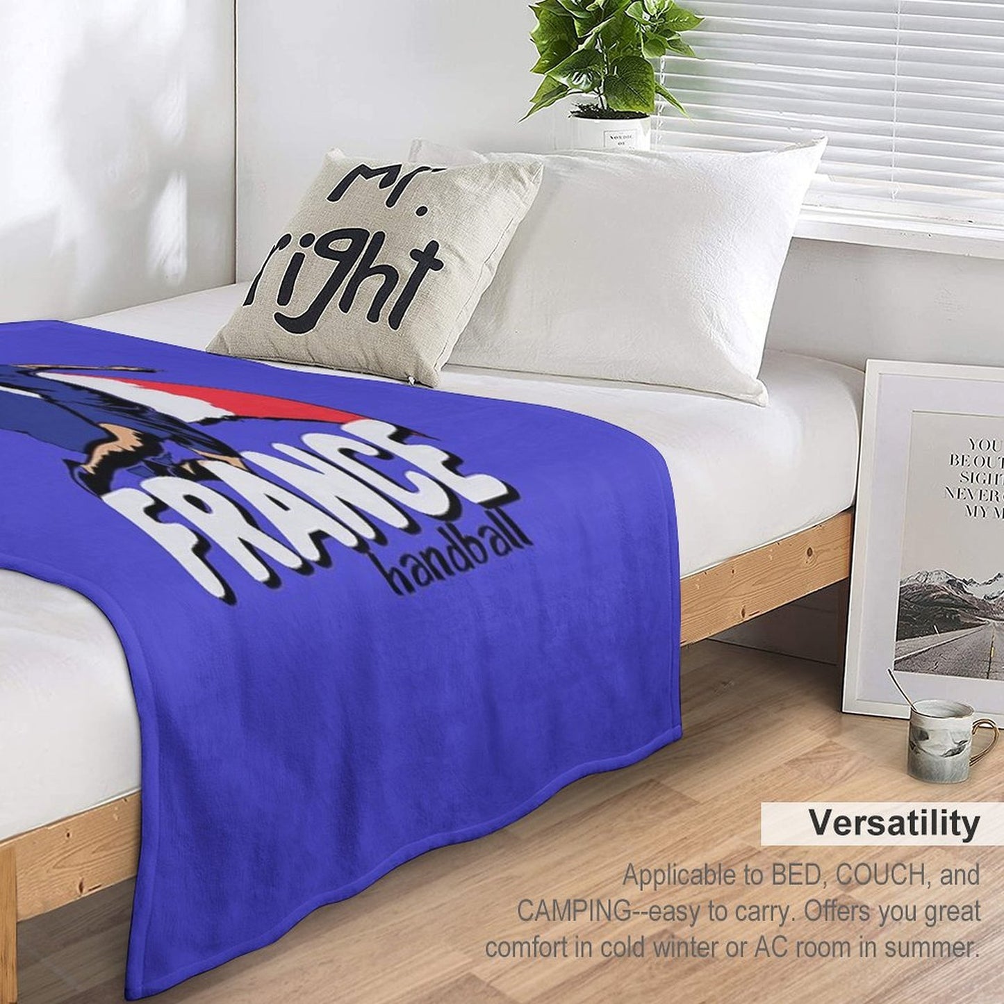 France Handball Logo Travel-friendly Throw Blanket