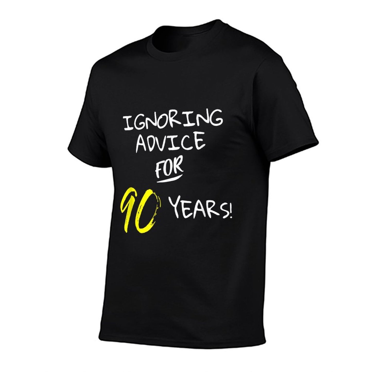 Ignoring Advice For 90 Years Funny Happy 90th Birthday Gift Heathered Texture T-Shirt