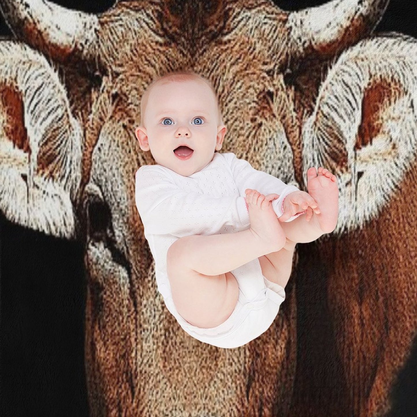 Cow Beige Rustic Country Animals Farm Animals Cute Animal Designs Girls Wrinkle-free Throw Blanket
