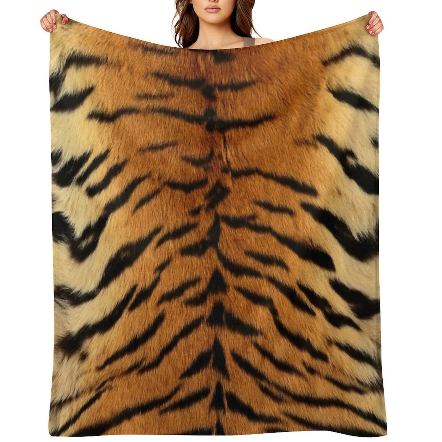 Tiger Pattern Easy Care Throw Blanket