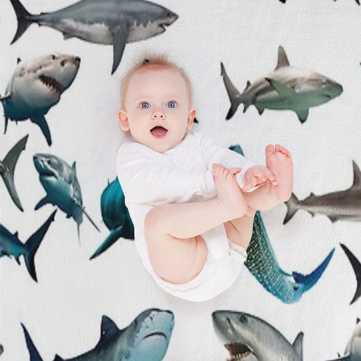 Sharks Easy Care Throw Blanket