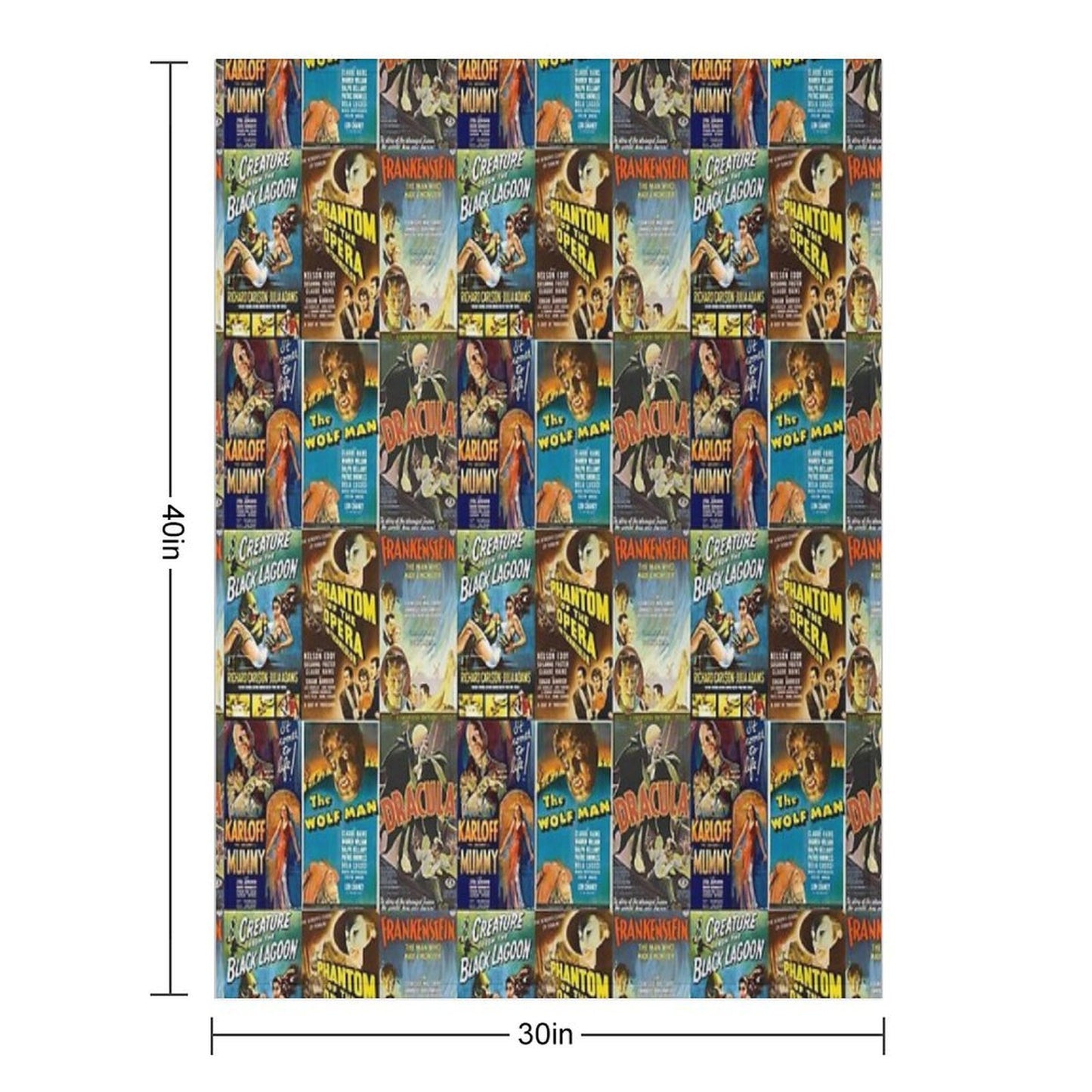 Universal Monsters Compact Throw Blanket