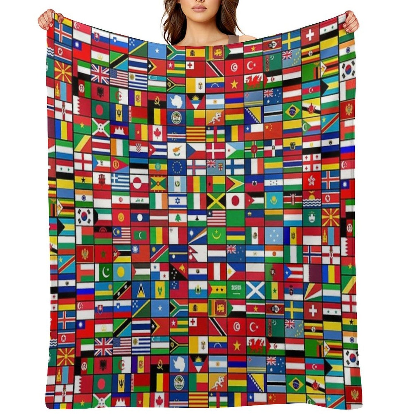 The World's Flags Anti-pilling Throw Blanket