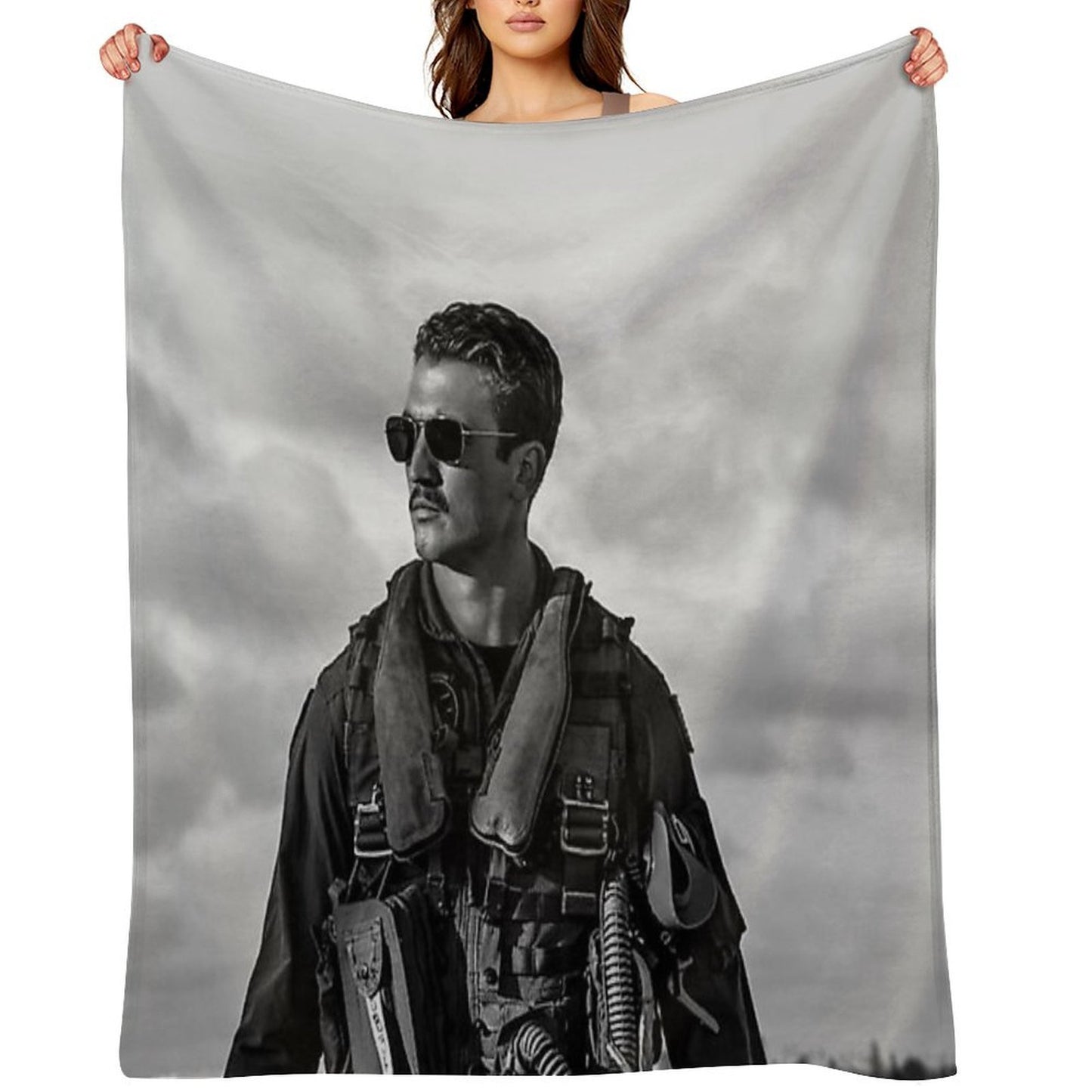 Miles B&W Multi-functional Throw Blanket
