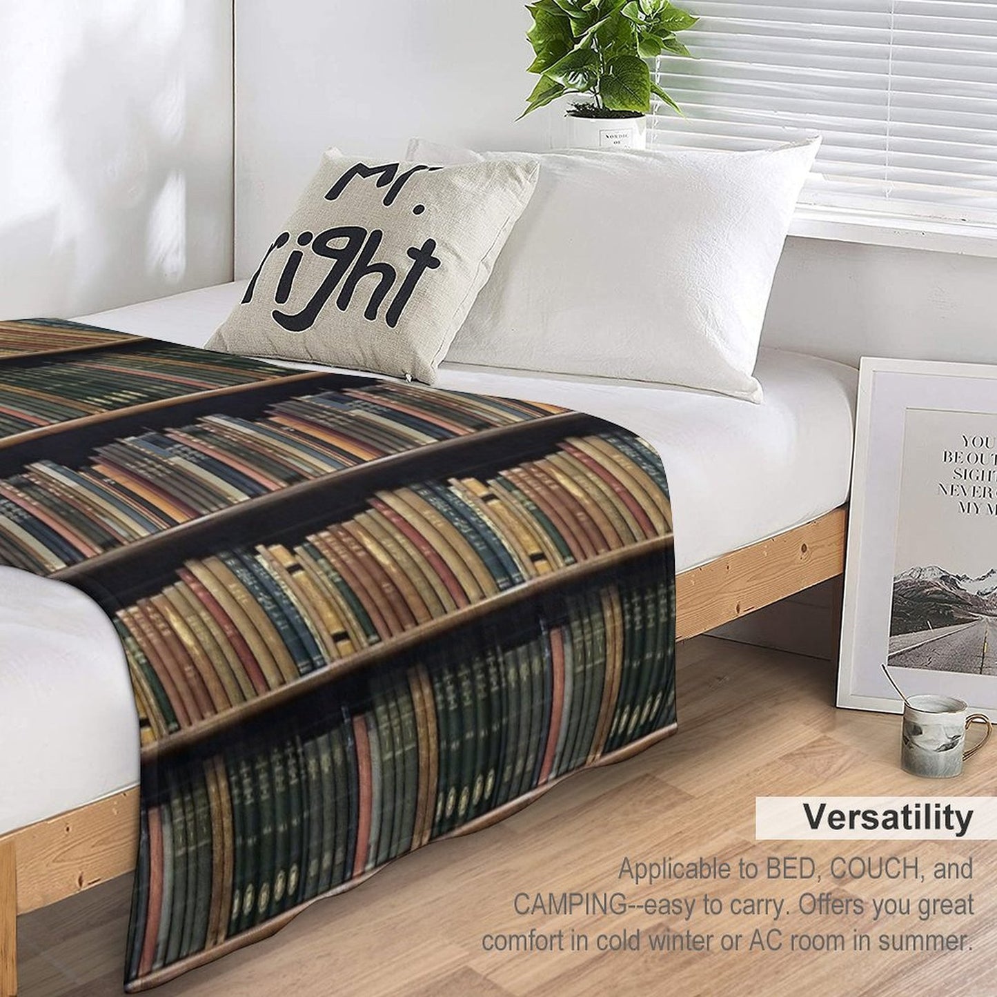 Endless Library (pattern) All-season Throw Blanket