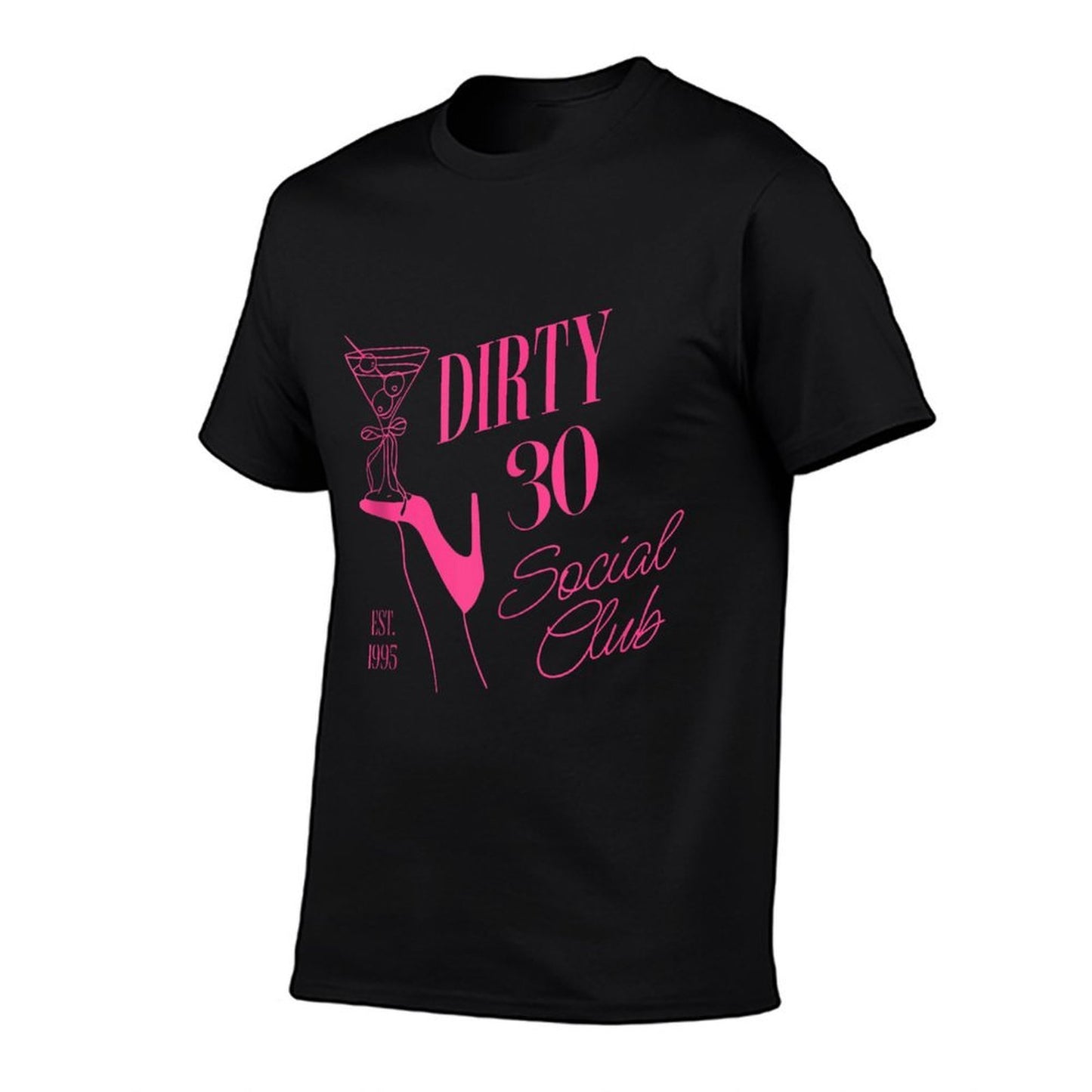 Dirty 30 Birthday Social Club Vintage Cocktail Funny Polyester Blend T-Shirt