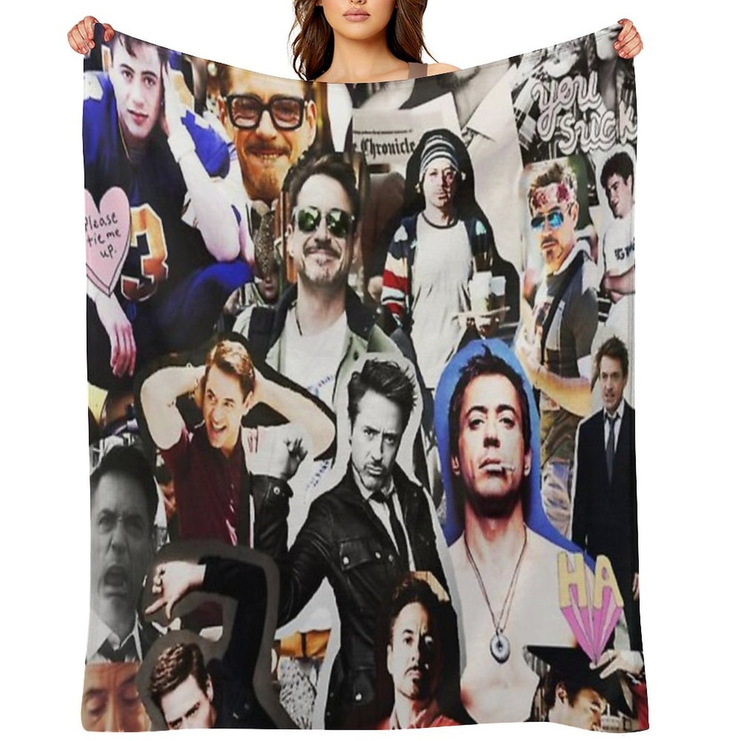 Robert Downey Jr. Collage Compact Throw Blanket