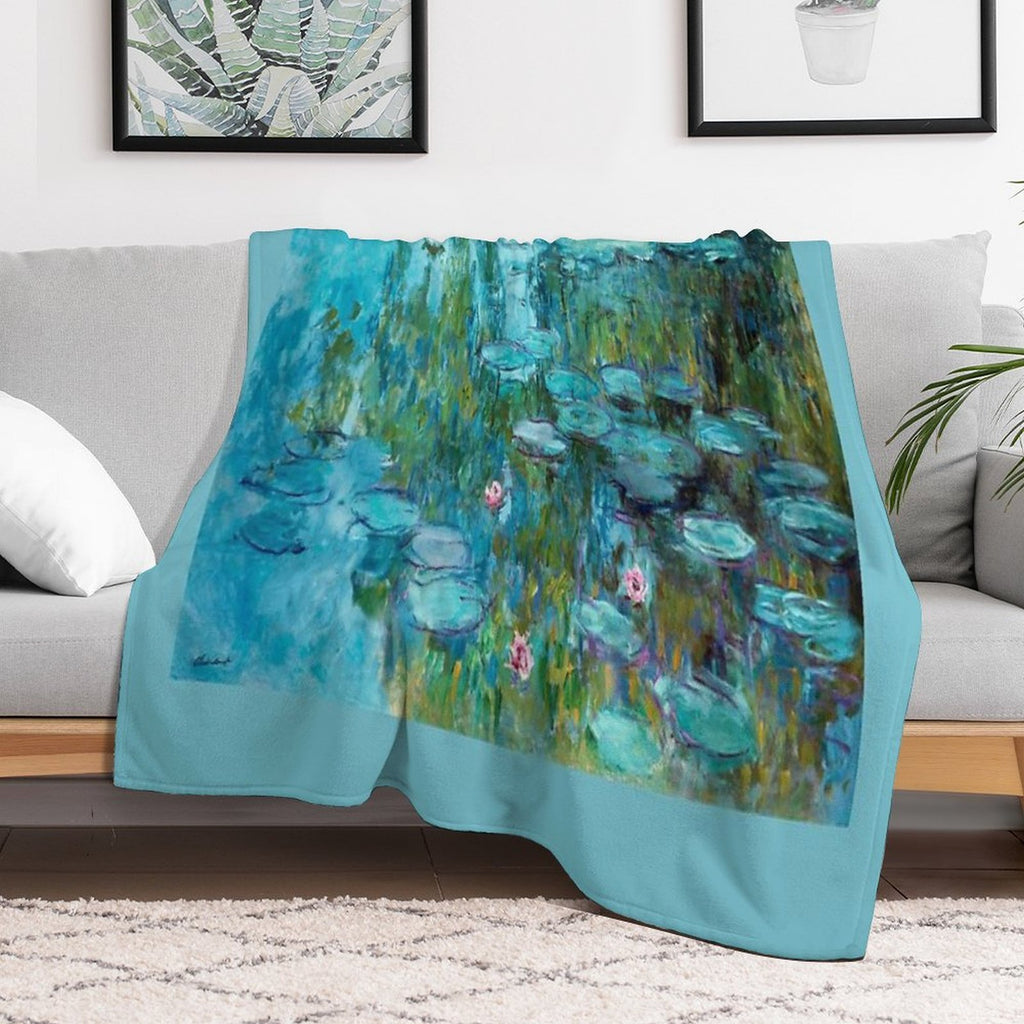 Claude Monet - Water Lilies - Nympheas Premium Throw Blanket