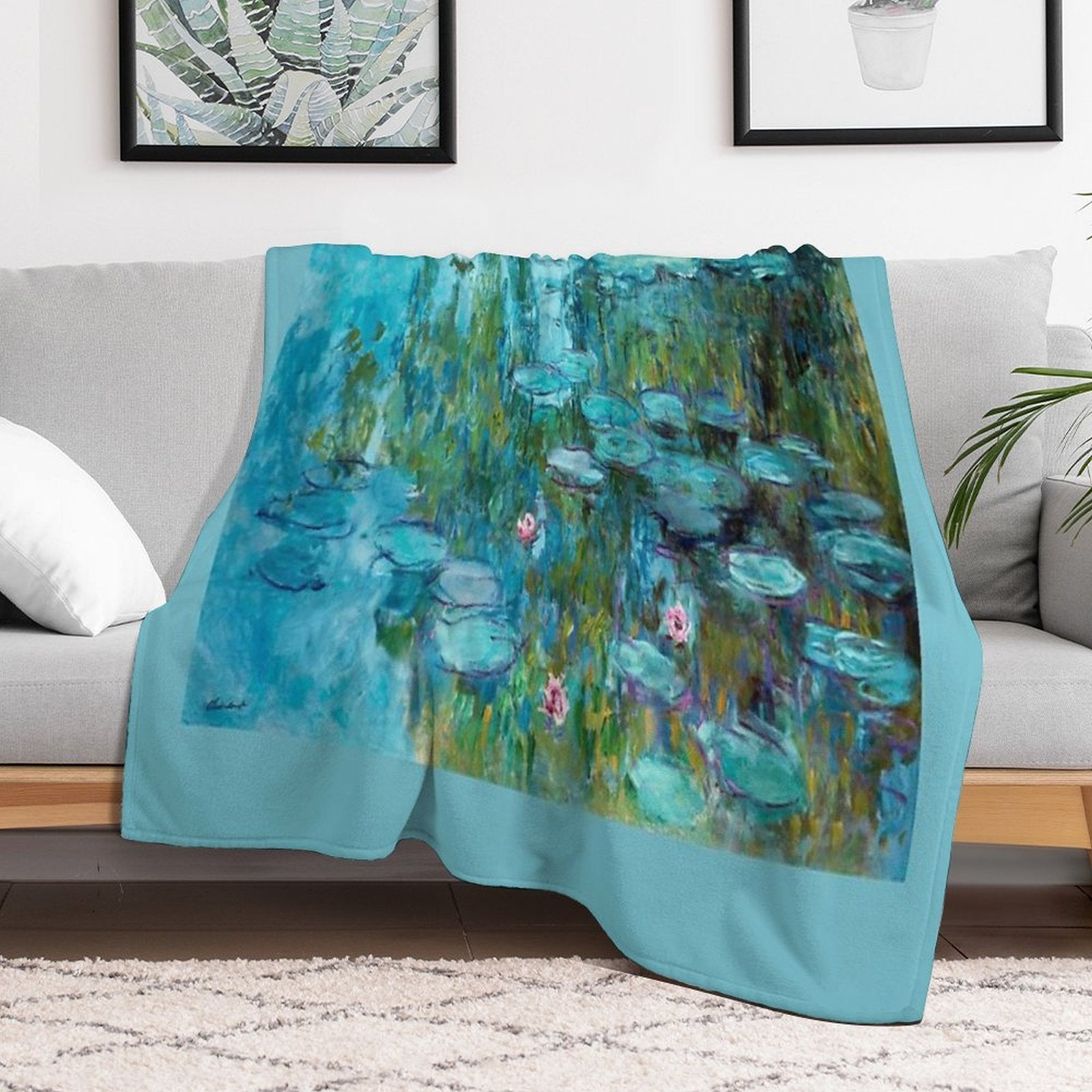 Claude Monet - Water Lilies - Nympheas Premium Throw Blanket