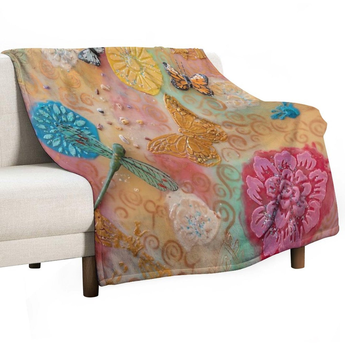 Magical Garden of Metamorphosis Lightweight Throw Blanket
