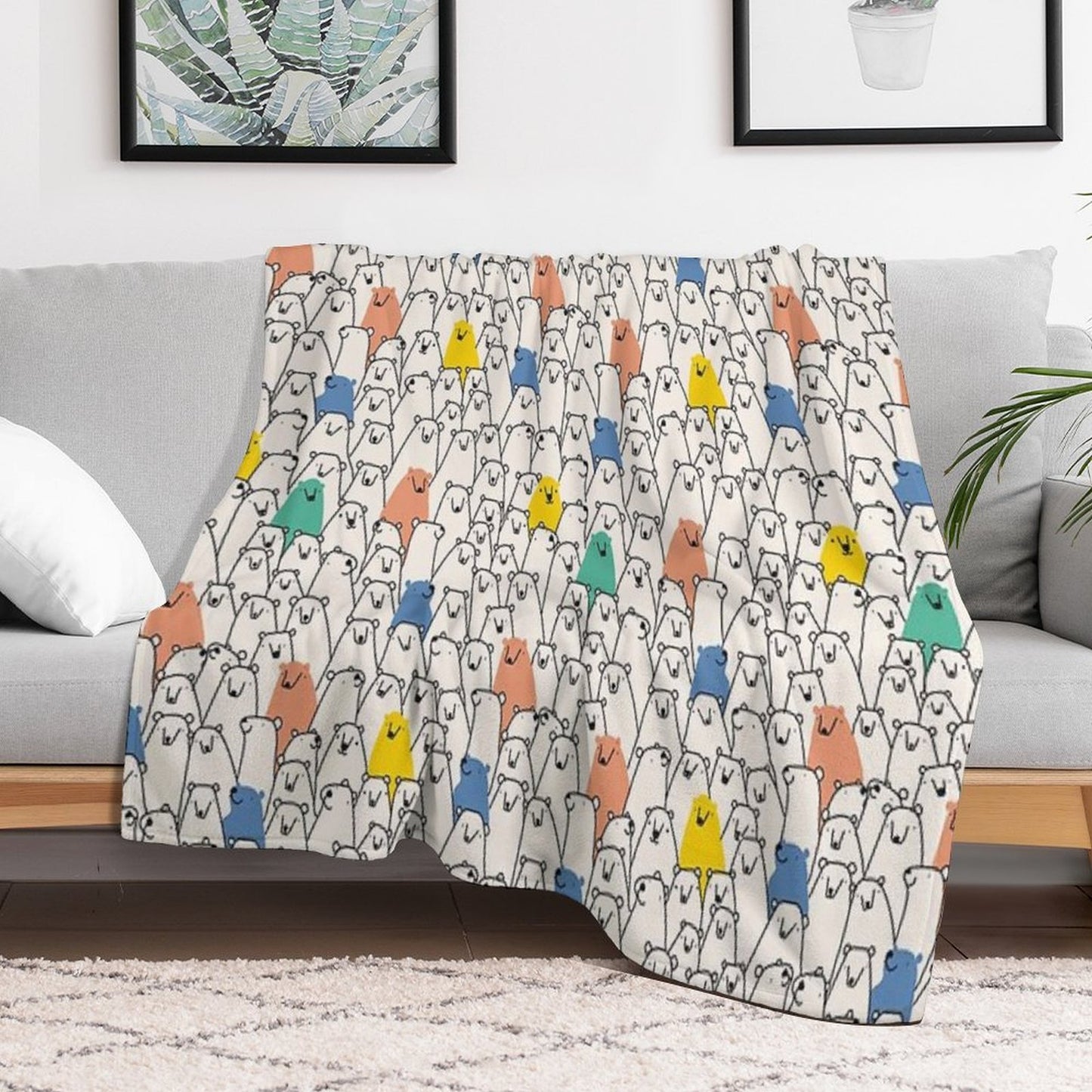 Bears Pattern Gift-ready Throw Blanket
