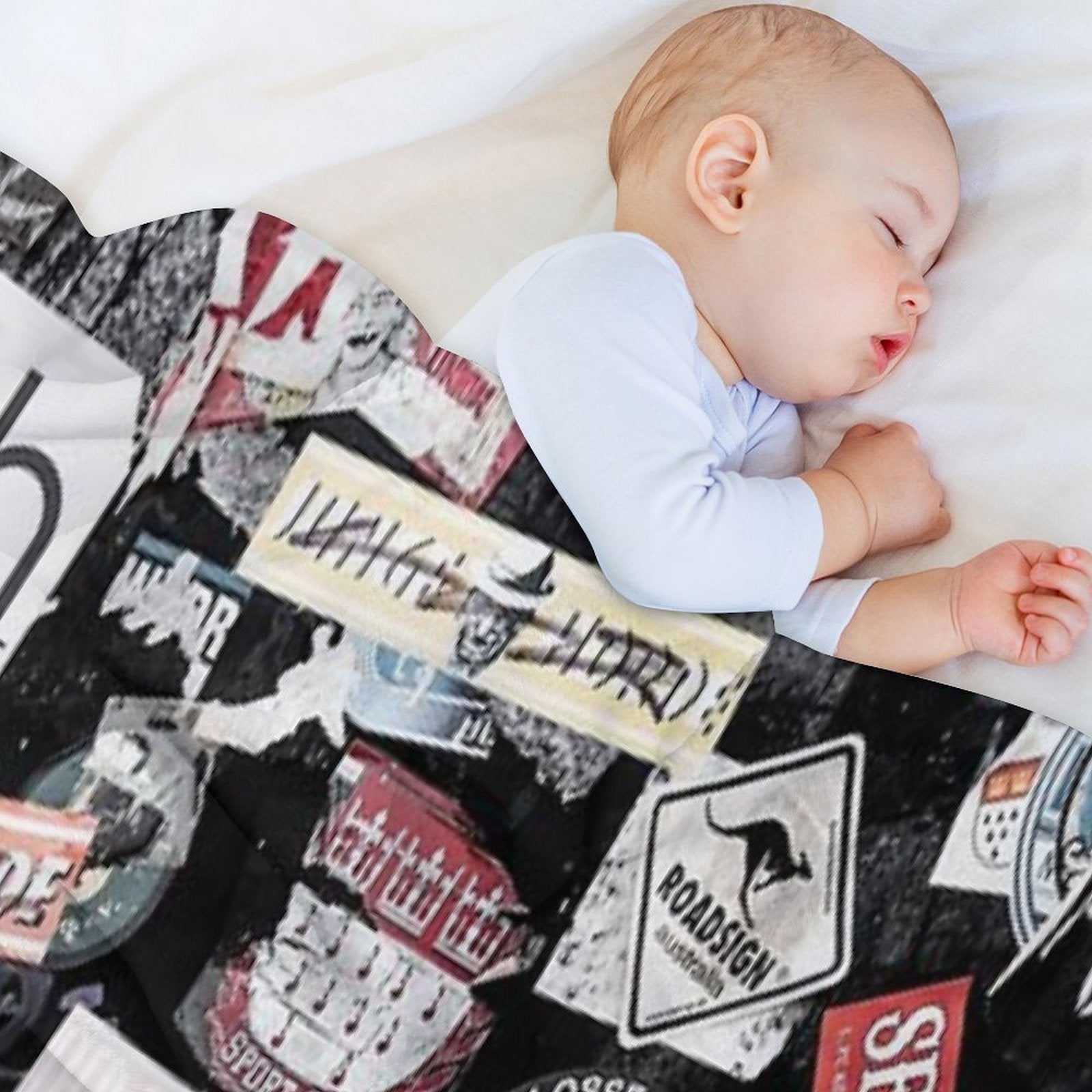 Street Stickers Lightweight Throw Blanket