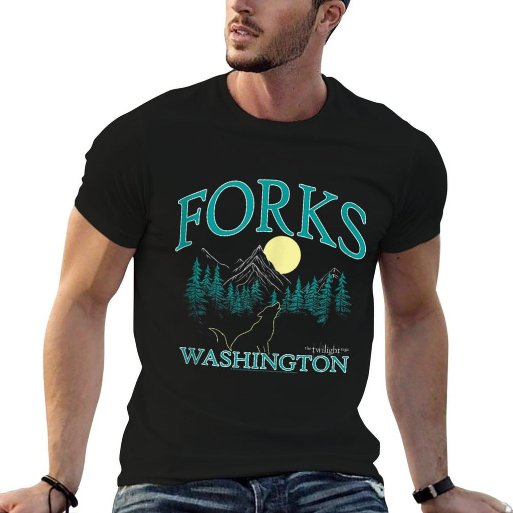 Twilight Forks Washington  Cotton T-Shirt