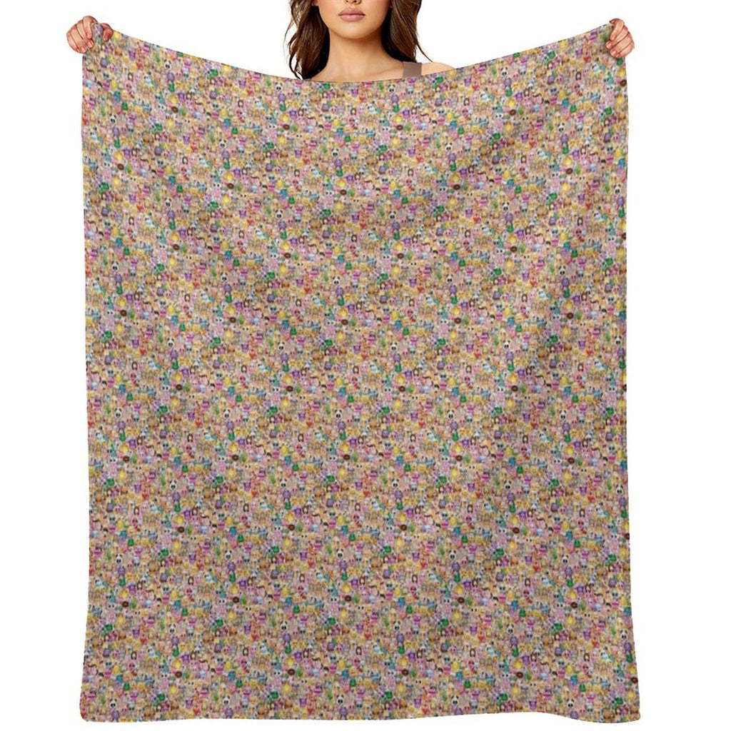 Copy of Lots of Colors And Funny Things Easy Care Throw Blanket