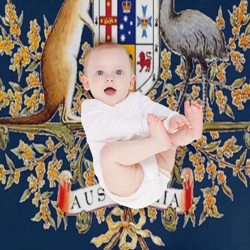 Australian Coat of Arms Machine-washable Throw Blanket