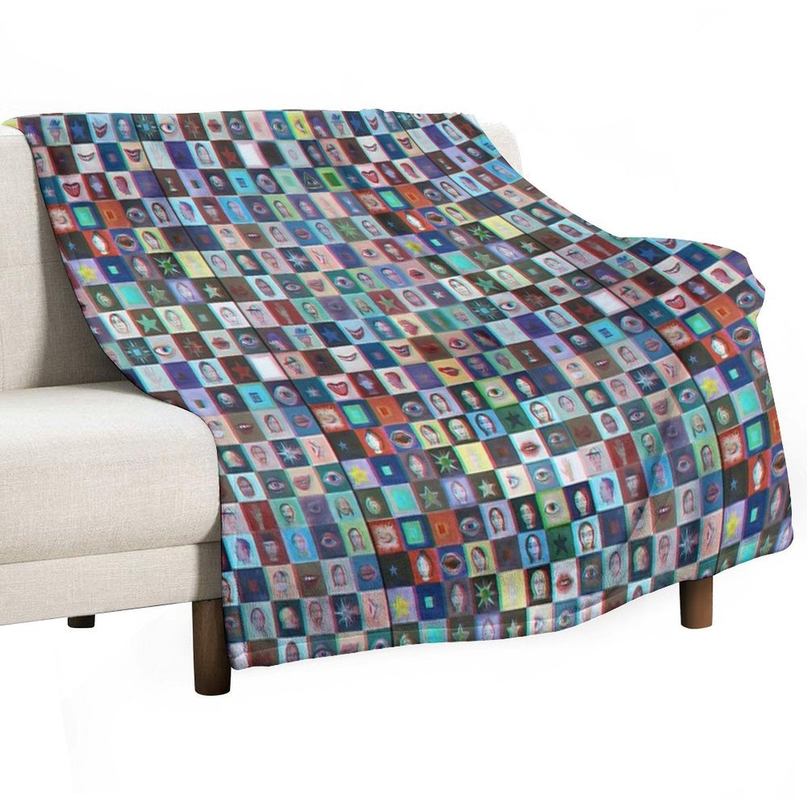 Chessboard Tapiz 3d 1 Machine-washable Throw Blanket