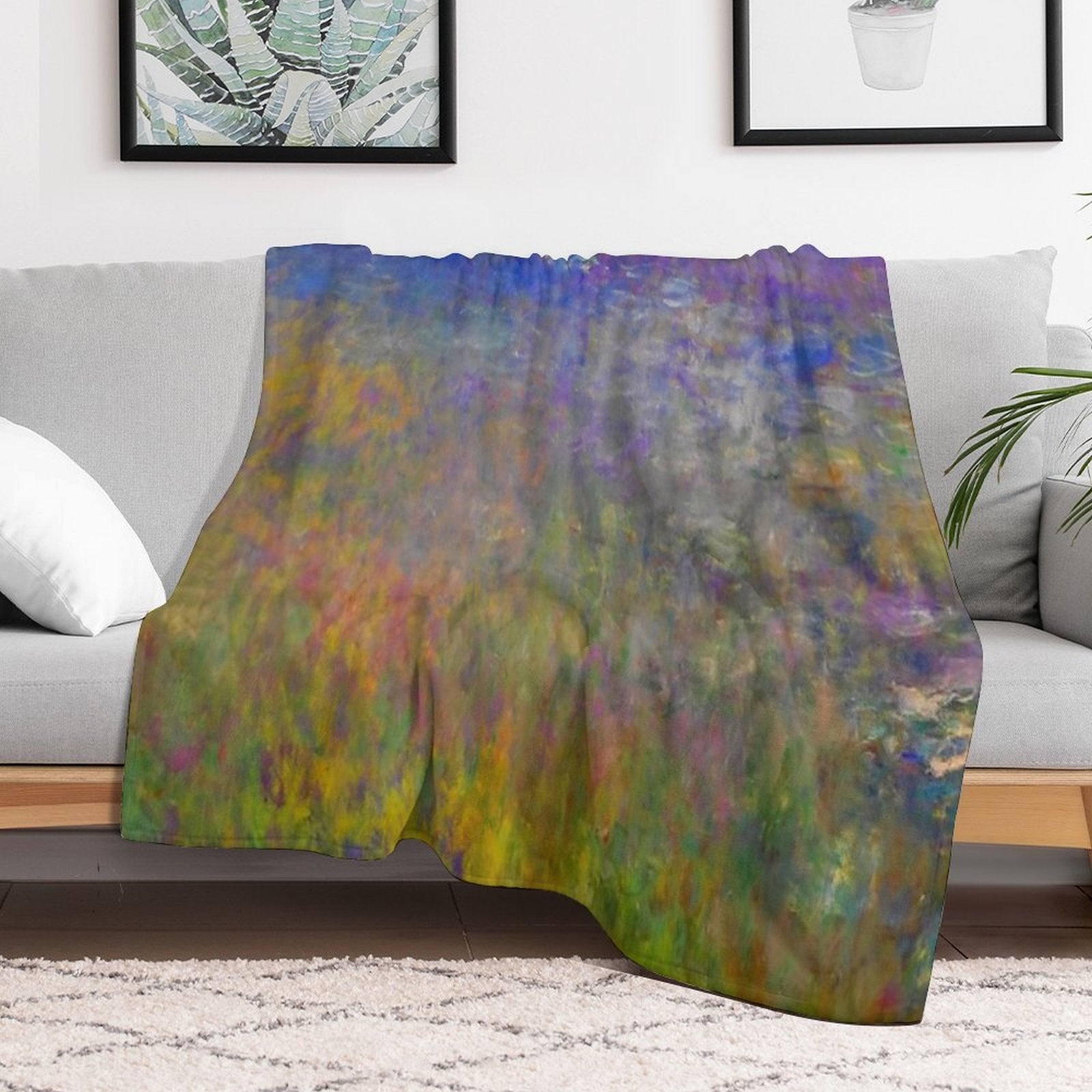 Water Lilies Claude Monet Fine Art Quick-dry Throw Blanket