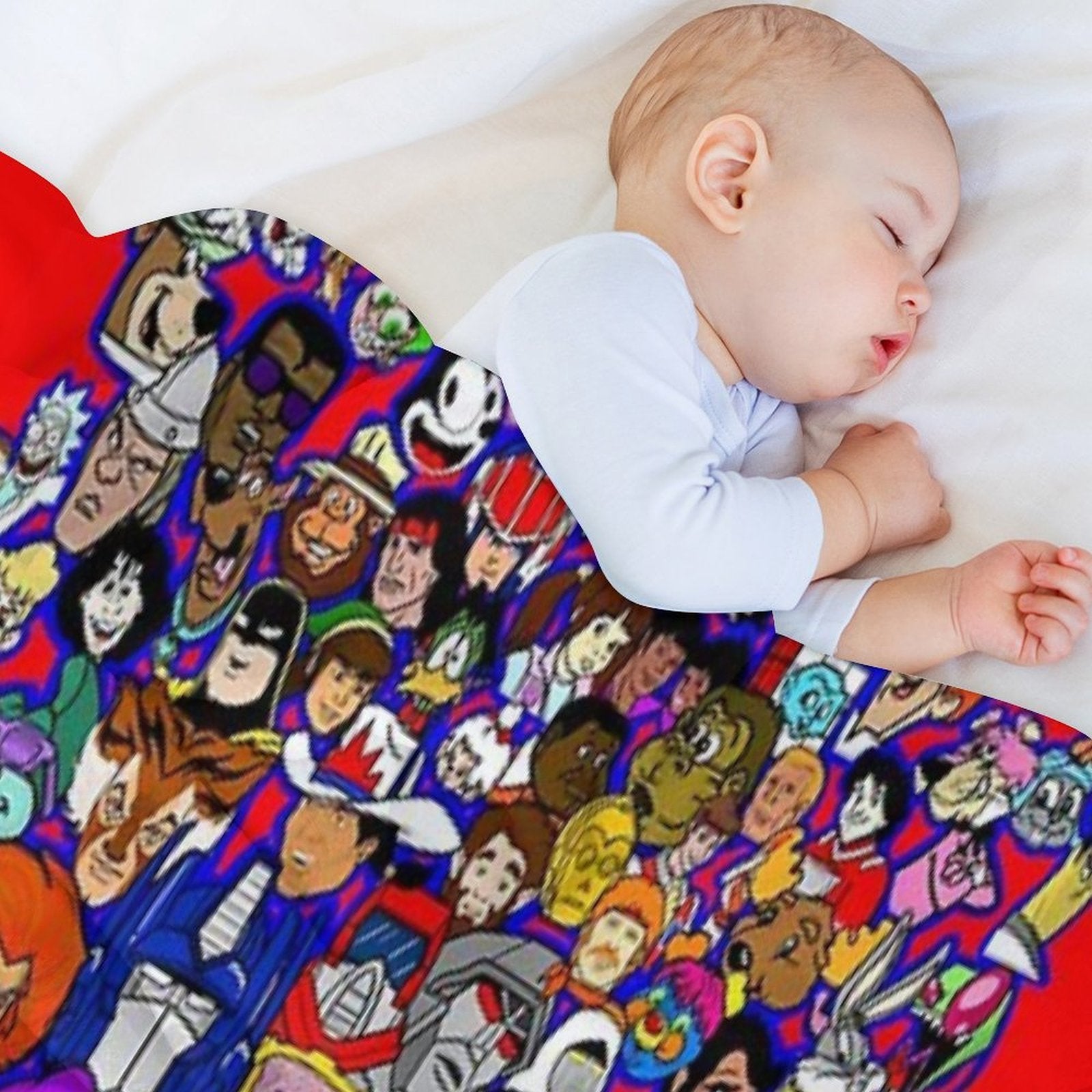 Saturday Morning Cartoon Collage Multi-functional Throw Blanket