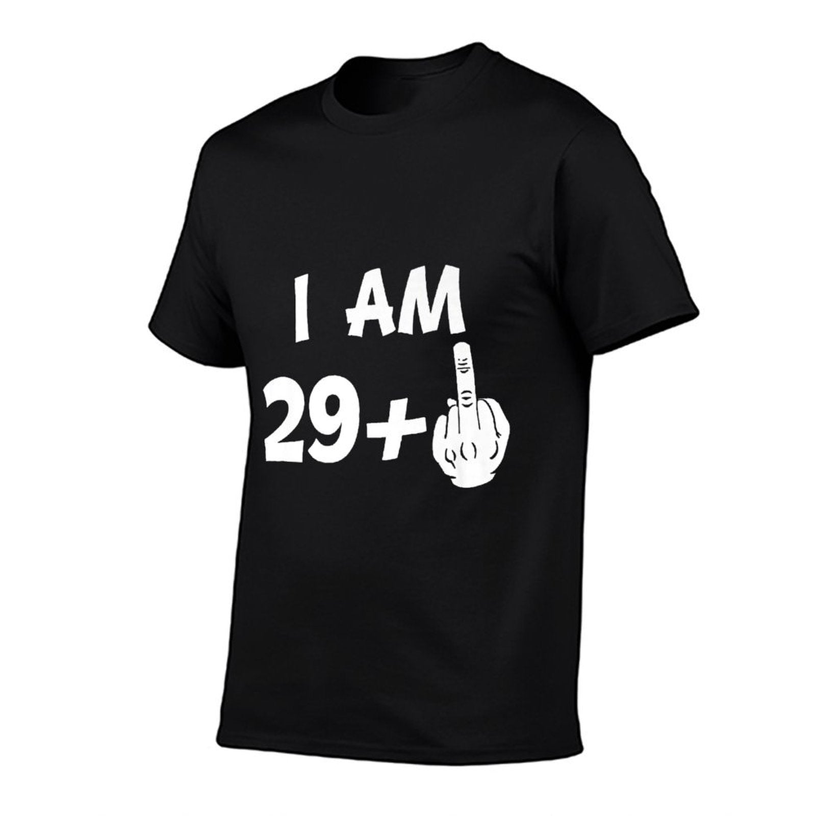 I Am 29 Plus Middle Finger Funny 30th Birthday  Rolled Sleeves T-Shirt