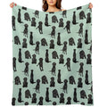 Black Labrador Travel-friendly Throw Blanket