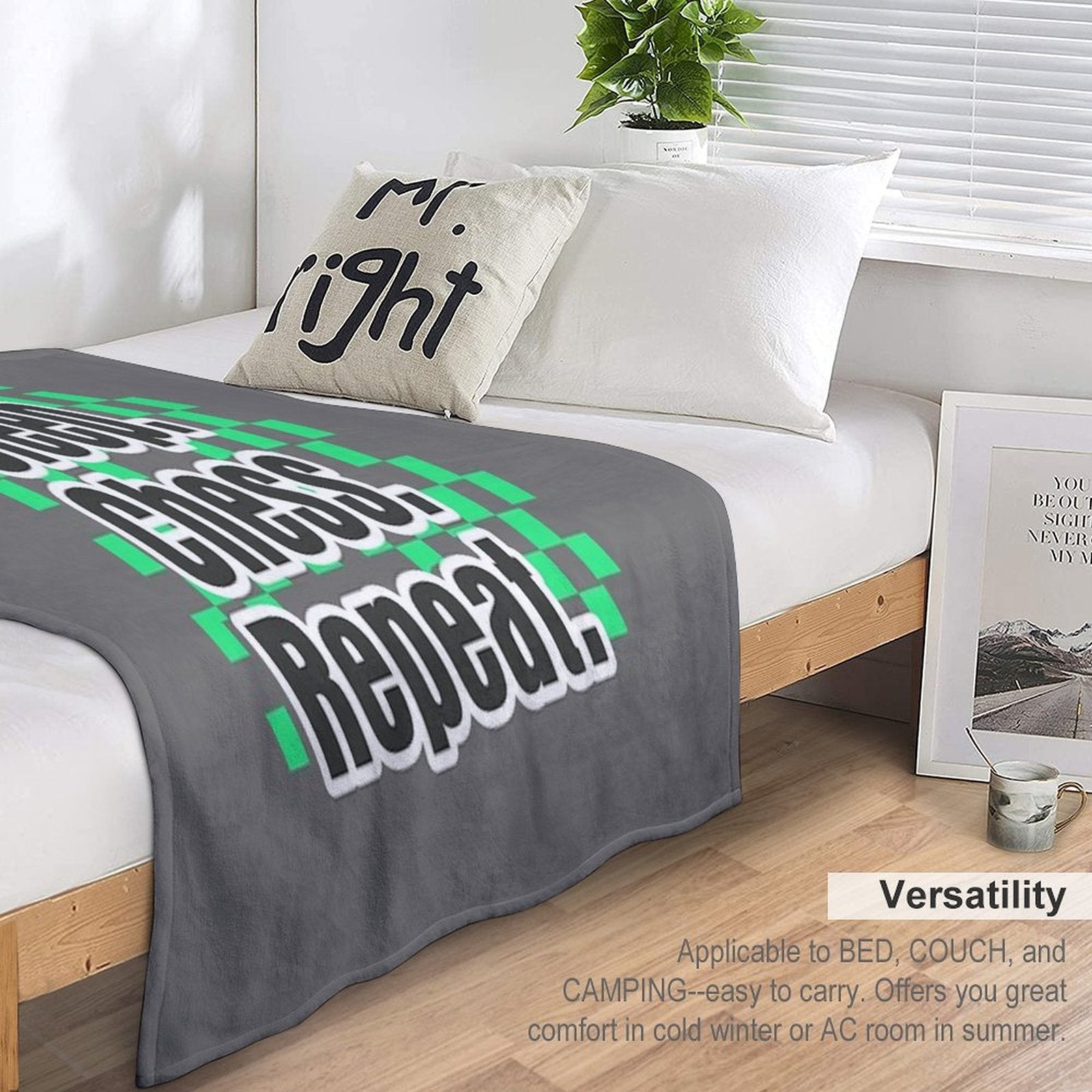 Boys Chess Eat Sleep Chess Repeat Gift Gift-ready Throw Blanket