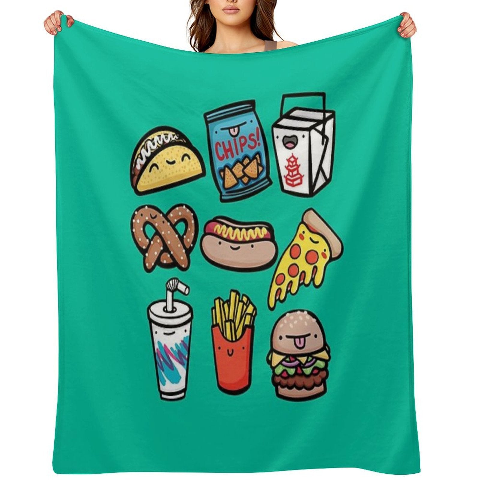 Junk Food Dudes Multi-functional Throw Blanket