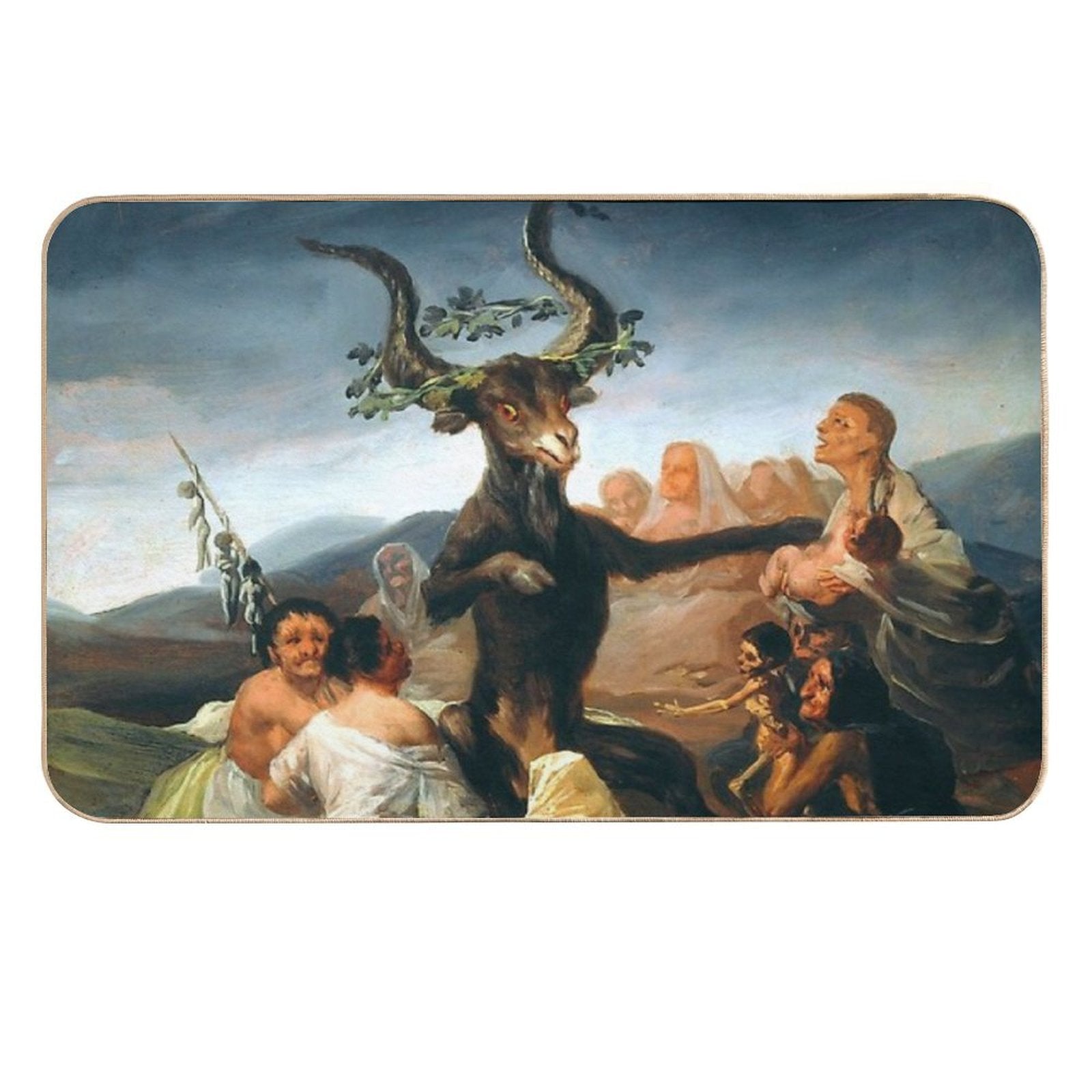 Francisco Goya The Sabbath of Witches  Long-Lasting Bath Mat