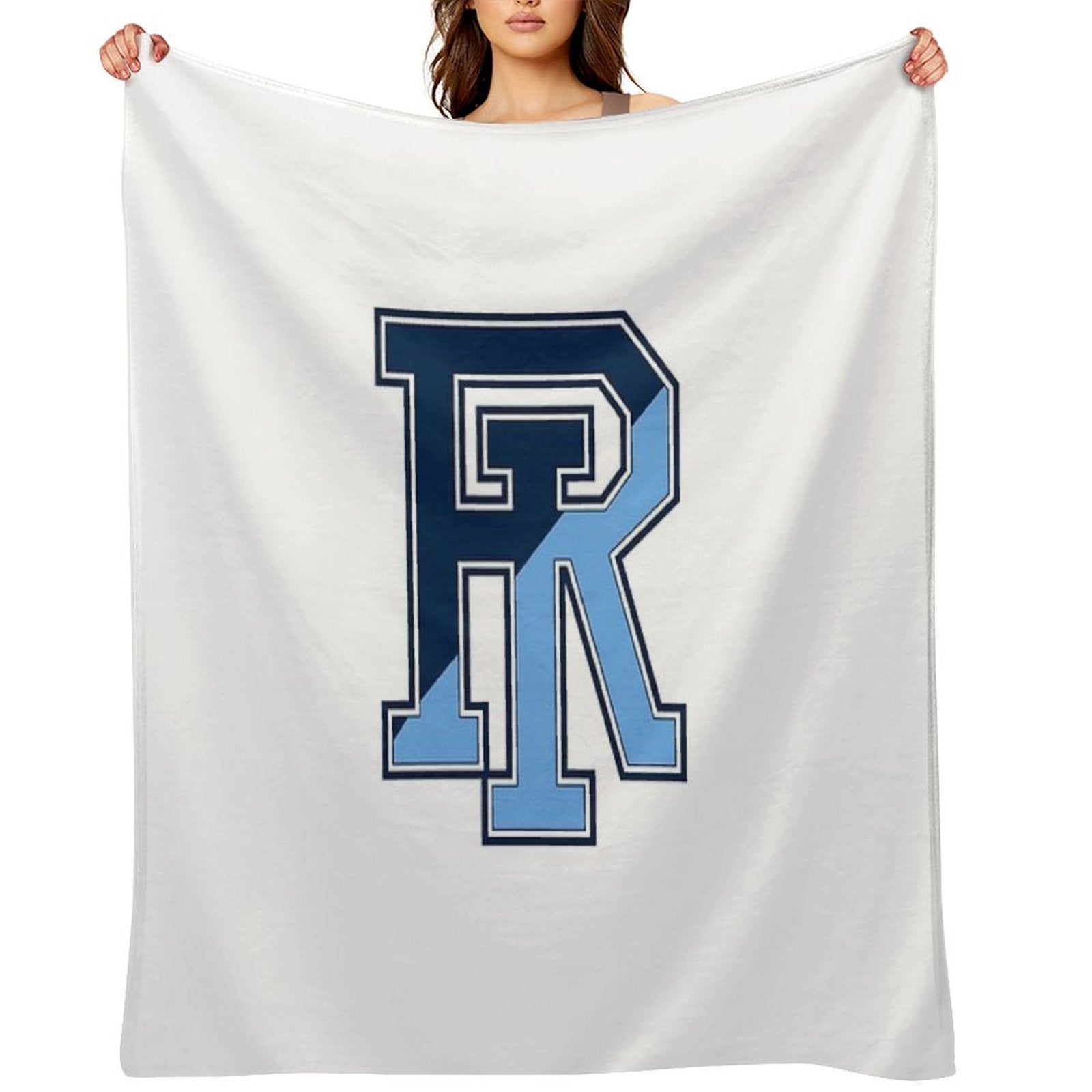 Island Rams Logo Sustainable Throw Blanket