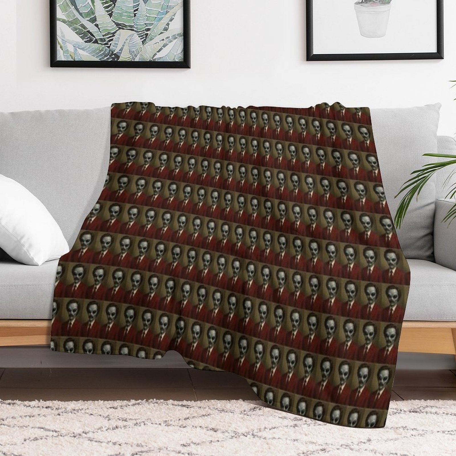 Ron Burgundy Machine-washable Throw Blanket
