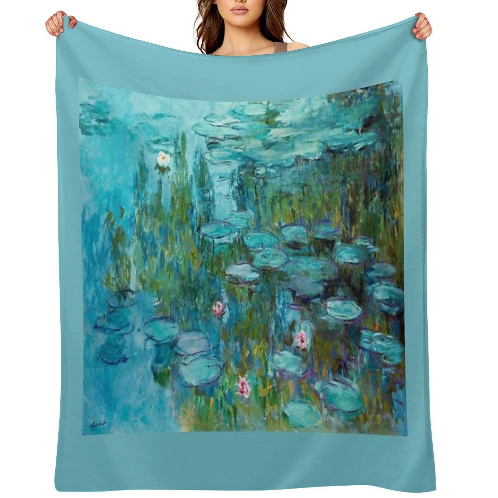 Claude Monet - Water Lilies - Nympheas Premium Throw Blanket