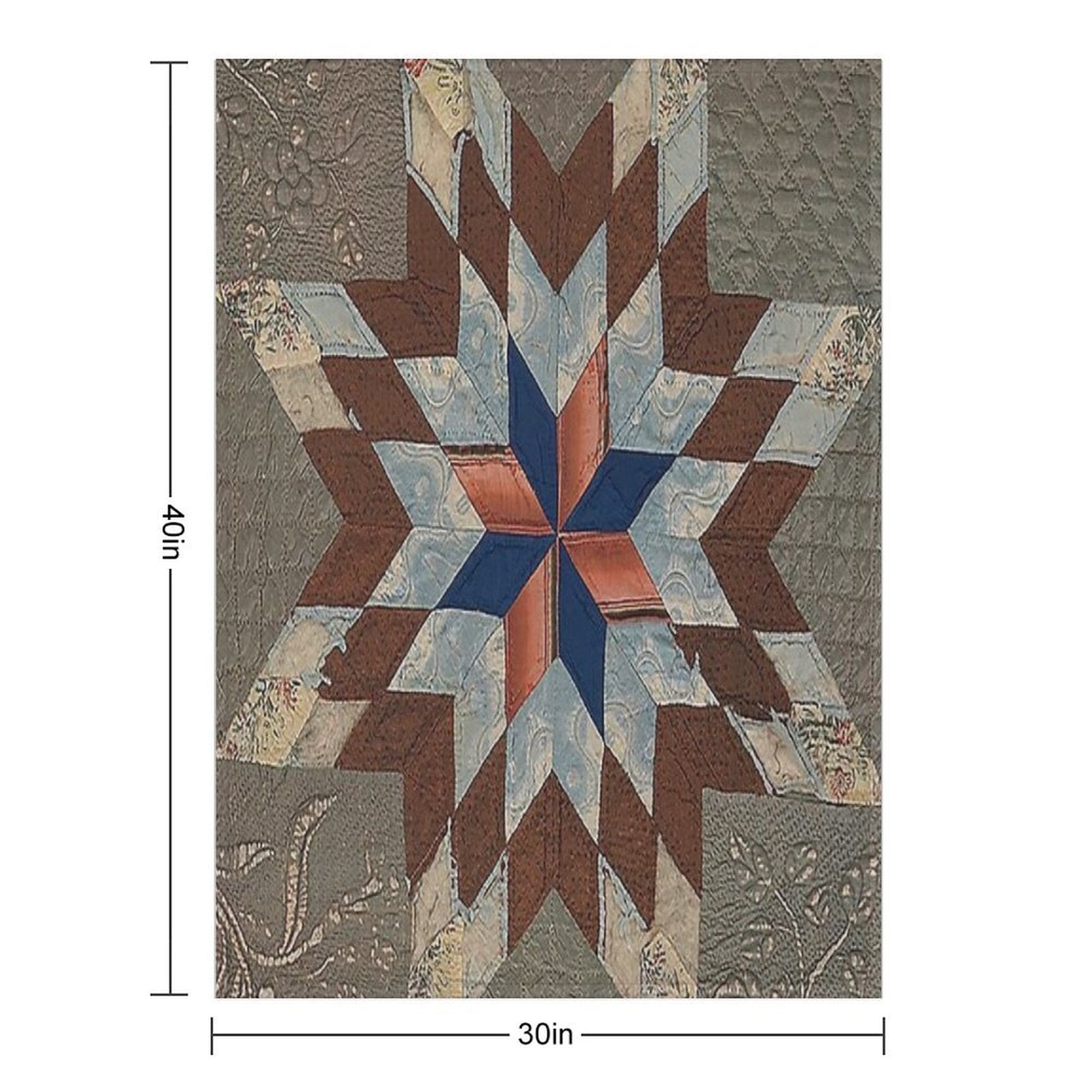 Quilt, Star of Bethlehem Quilt, Quilt Pattern, Pennsylvannia Dutch Quilt,moravian Star, Bethlehem PA Travel-friendly Throw Blanket