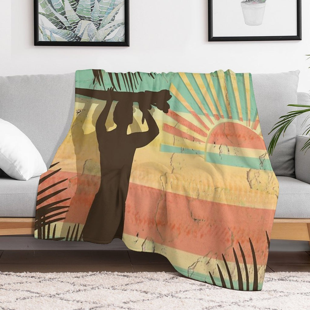 Dawn Surfer Easy Care Throw Blanket