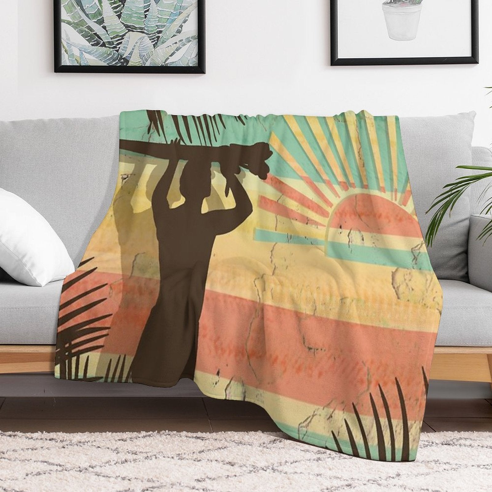Dawn Surfer Easy Care Throw Blanket
