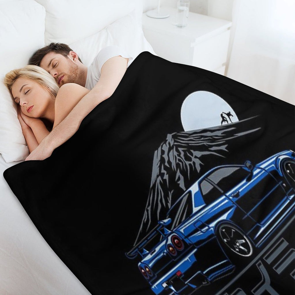 Skyline GTR R34 Gift-ready Throw Blanket