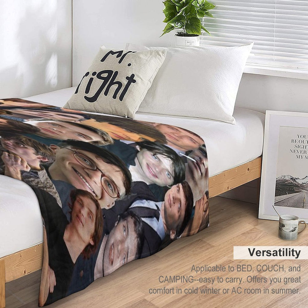 Cillian Murphy Photo Collage Plush Throw Blanket