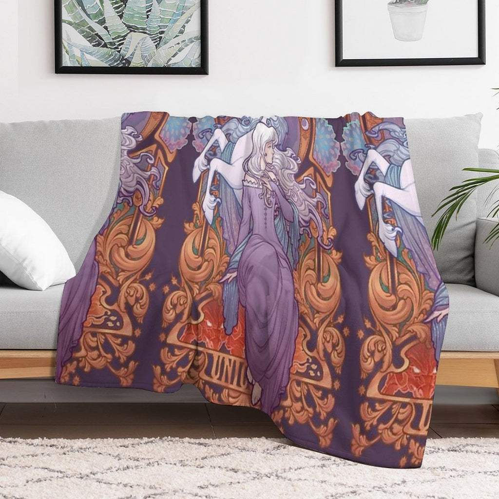 Lady Amalthea - The Last Unicorn Compact Throw Blanket