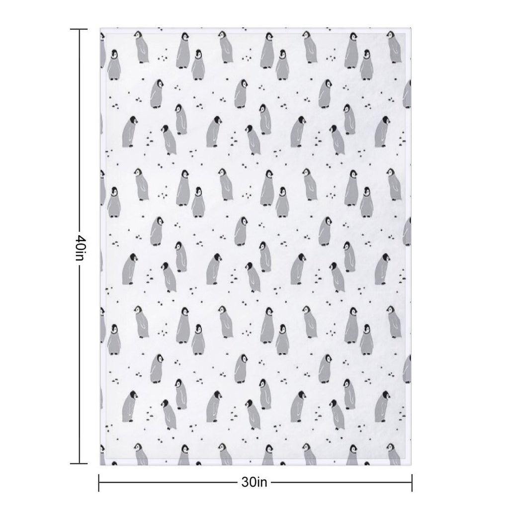 Baby Emperor Penguin Chicks Easy Care Throw Blanket