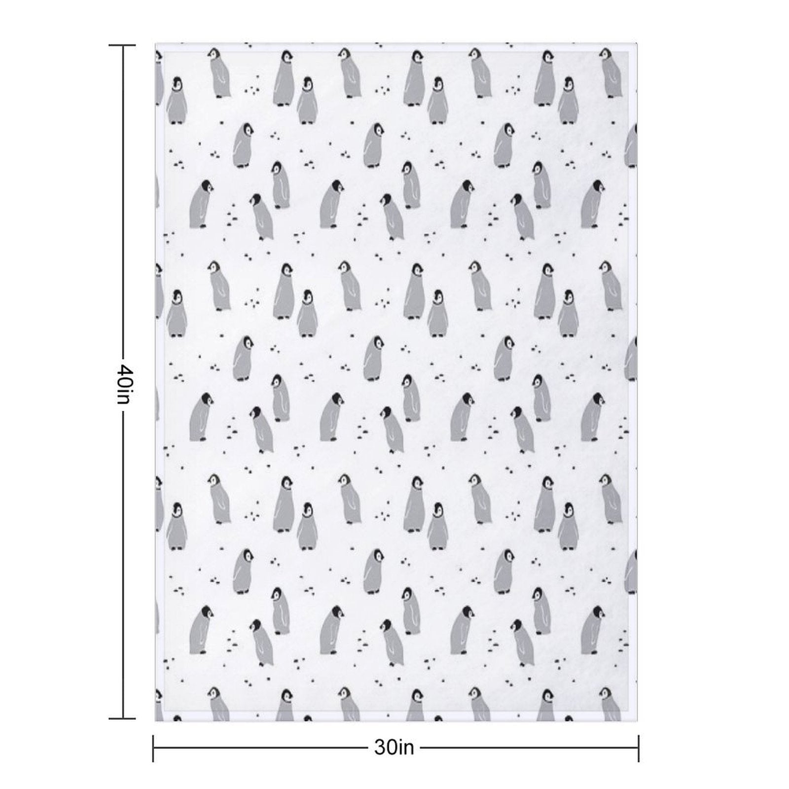 Baby Emperor Penguin Chicks Easy Care Throw Blanket