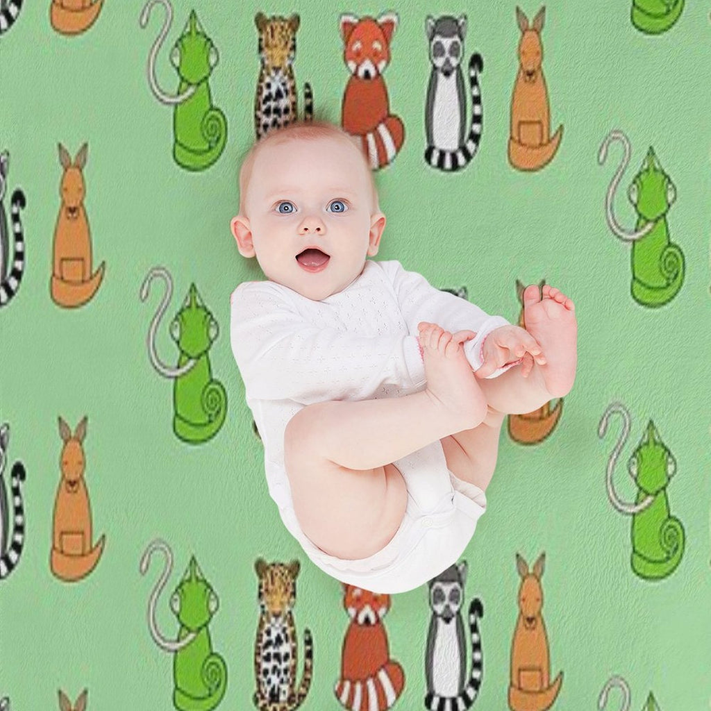 Exotic Critter Line-up Anti-pilling Throw Blanket