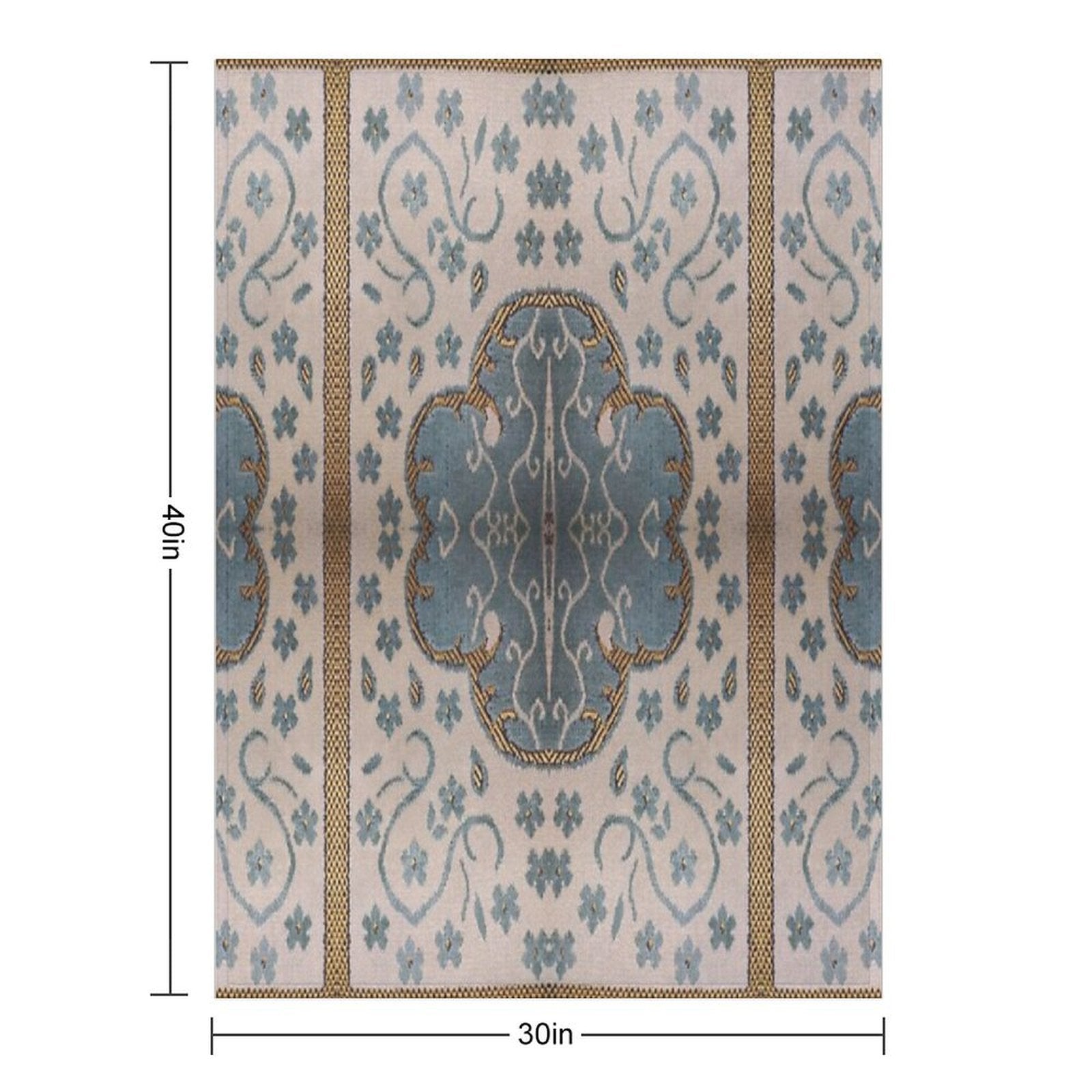 Arabian Rug Print Wrinkle-free Throw Blanket