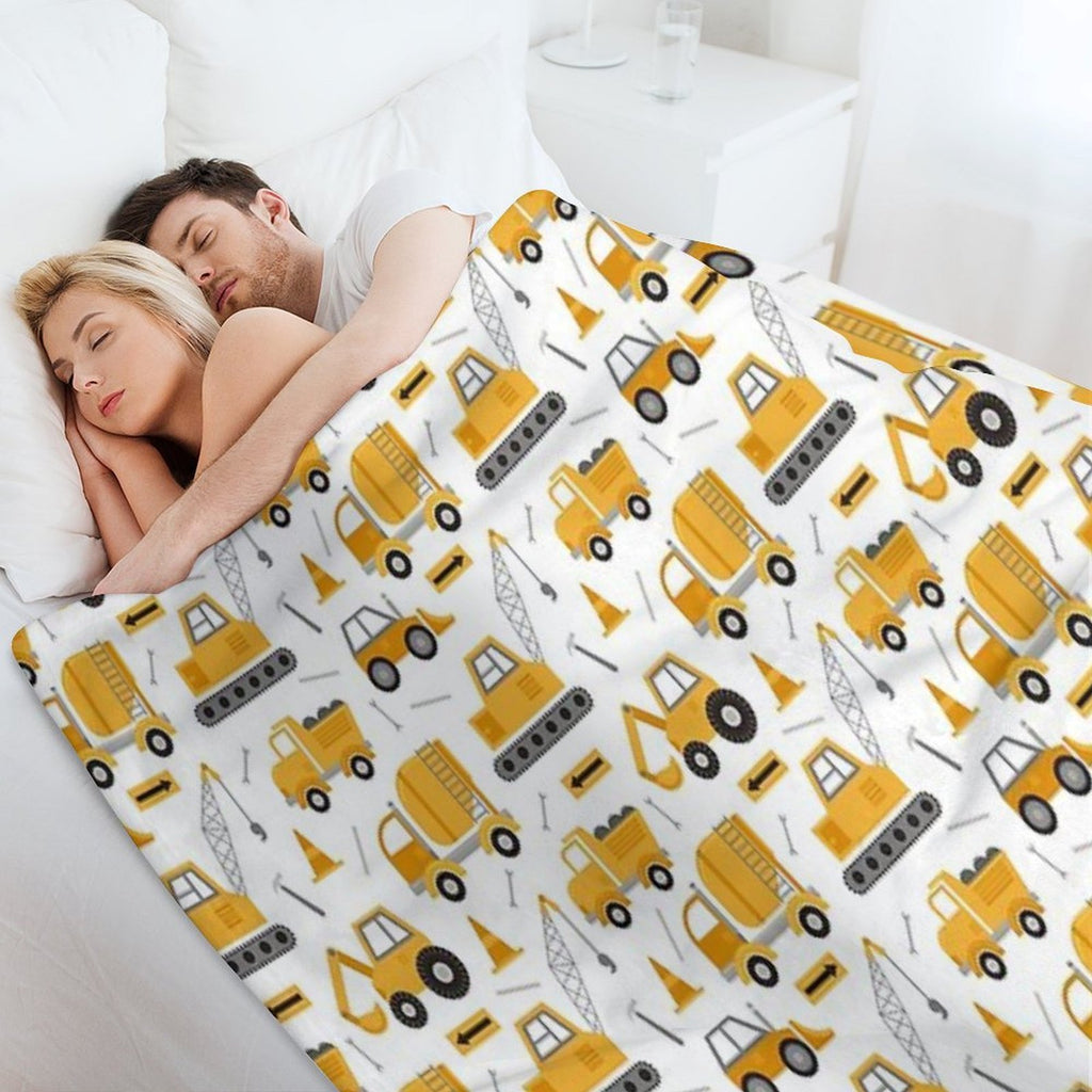 Construction Trucks Lightweight Throw Blanket