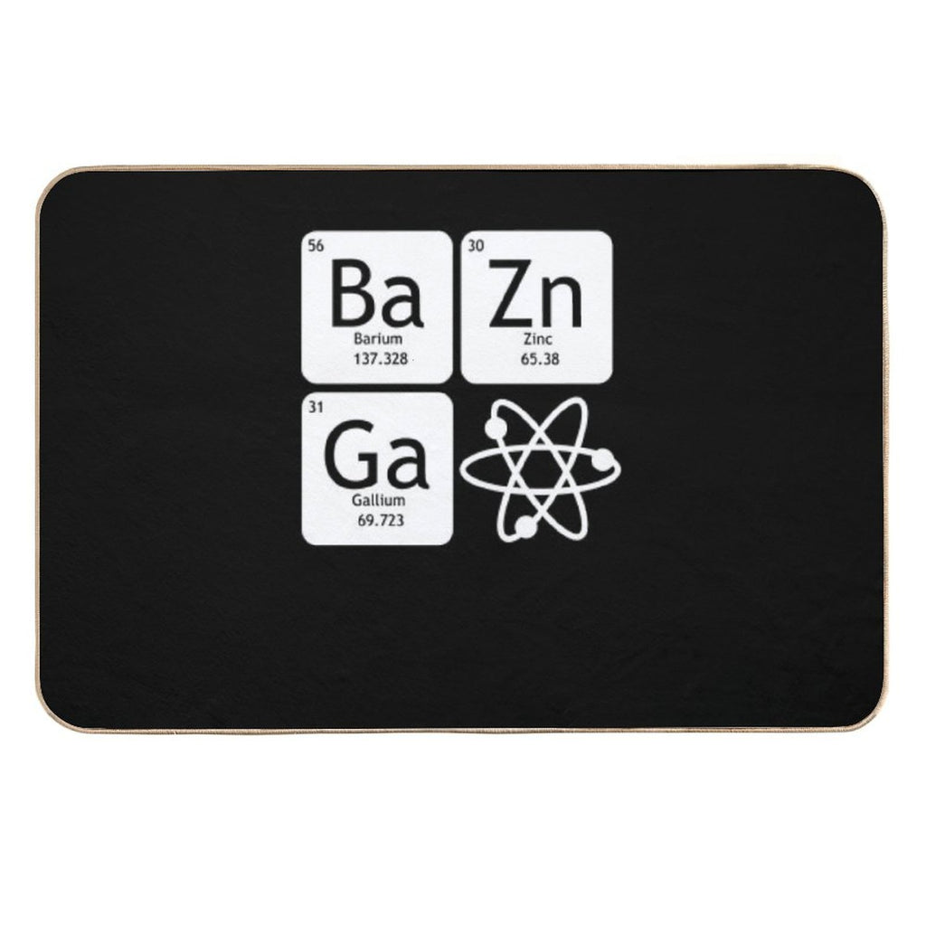 BaZinGa And Atom Classic T-Shirt  Slip-Resistant Bath Mat