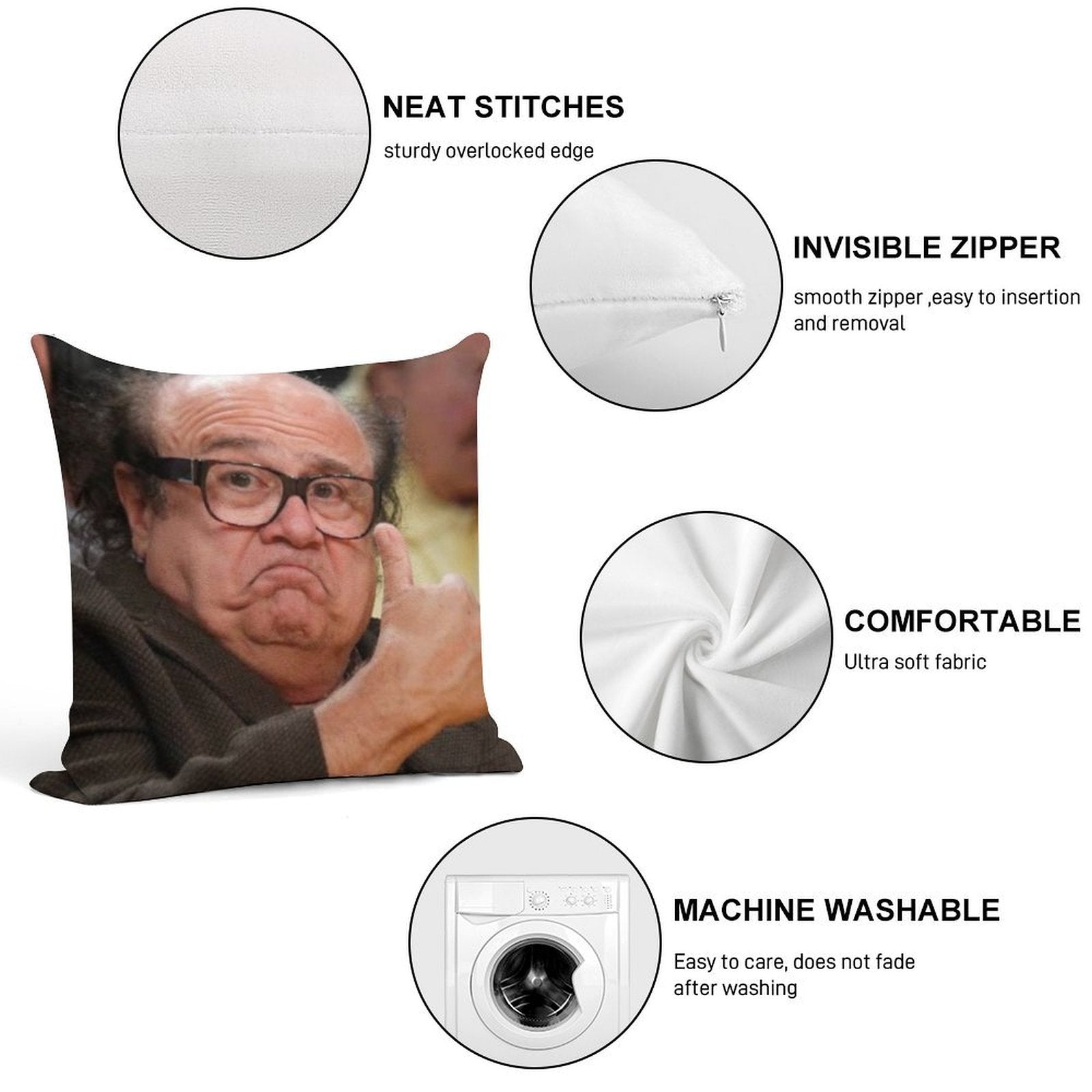 Danny Devito Approves Soft Multiple Sizes Throw Pillow