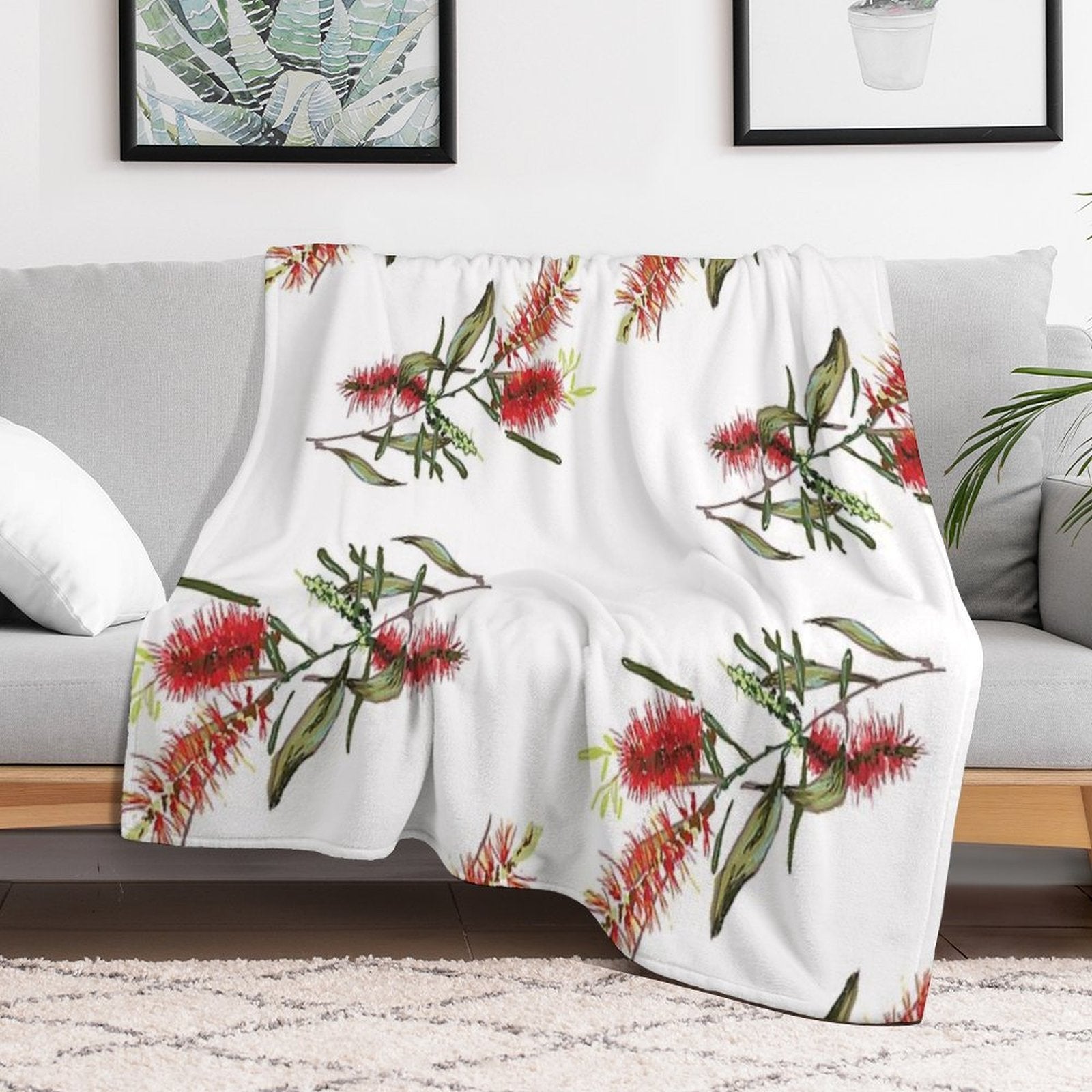 Callistemon Easy Care Throw Blanket