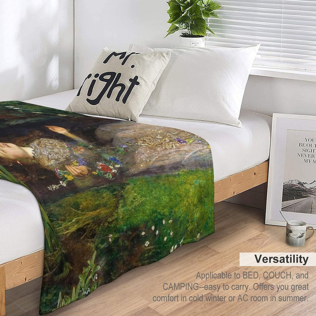 Ophelia Painting by John Everett Millais Lightweight Throw Blanket